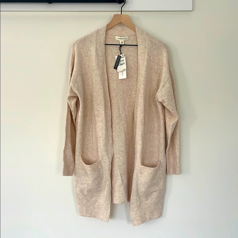 NWT Treasure and Bond Cozy Cream Cardigan Duster Womens XS
